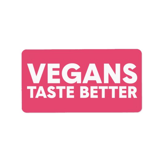 Étiquette Appel Végétalien (Devant)