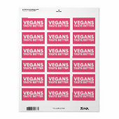 Étiquette Appel Végétalien (Feuille entière)