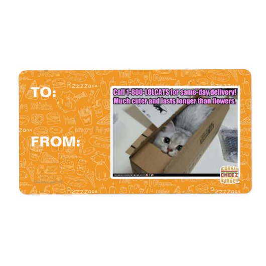 Étiquette Appelez 1-800-LOLCATS (Devant)