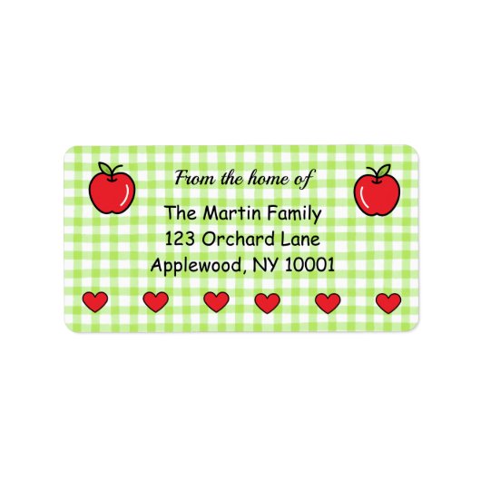 Étiquette Apple Baby Shower Return Address Label  (Devant)