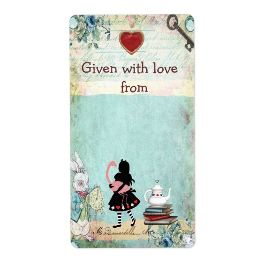 Étiquette Apportez un livre Alice au pays des merveilles (Devant)