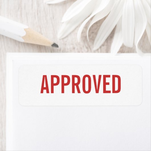 ÉTIQUETTE APPROUVÉ (En situation)