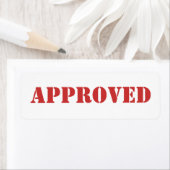 ÉTIQUETTE APPROUVÉ (En situation)