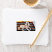 Étiquette Apricot standard Poodle - Bocelli (En situation)