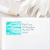 Étiquette Aqua Green Pool Water Abstract (En situation)