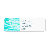 Étiquette Aqua Green Pool Water Abstract (Devant)