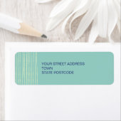 Étiquette Aqua Return Address Label (En situation)
