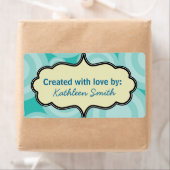 Étiquette Aqua Swirlies Recette/Goodies (En situation)