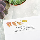 Étiquette Aquarelle Adresse de retour de remplissage