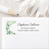 Étiquette Aquarelle Adresse de retour de remplissage (En situation)