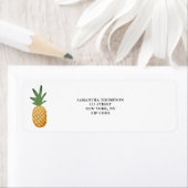 Étiquette Aquarelle ananas (En situation)