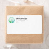 Étiquette Aquarelle arbre Yoga et bien-être (En situation)