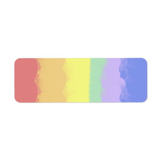 Étiquette Aquarelle arc-en-ciel (Devant)