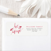 Étiquette Aquarelle Be Mine Saint Valentin (En situation)