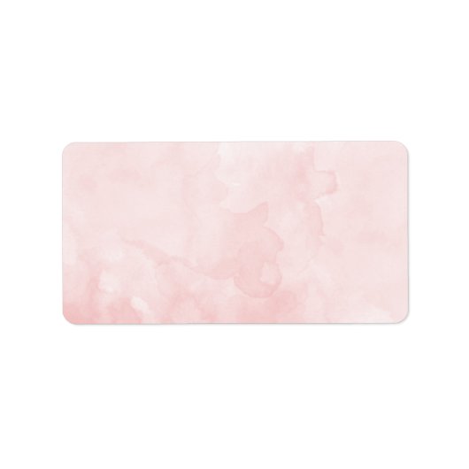 Étiquette Aquarelle blanche Rose (Devant)