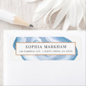 Étiquette Aquarelle | Bleu | (En situation)