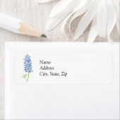 Étiquette Aquarelle bleu (En situation)