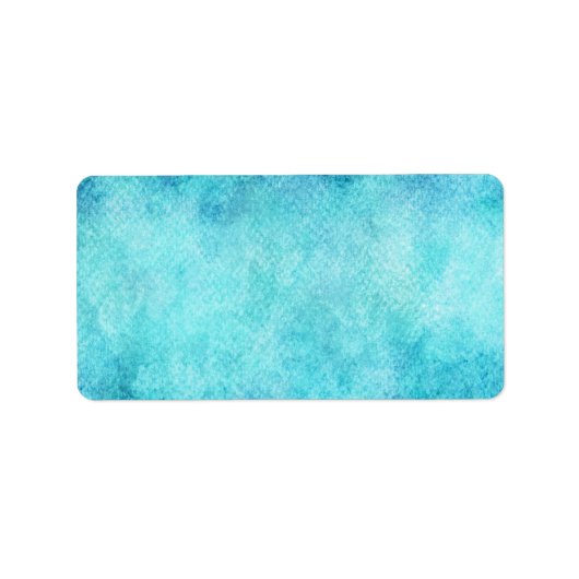 Étiquette Aquarelle bleu clair Arrière - plan personnalisé (Devant)