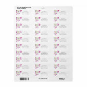 Étiquette *~* Aquarelle bleu rose (Feuille entière)