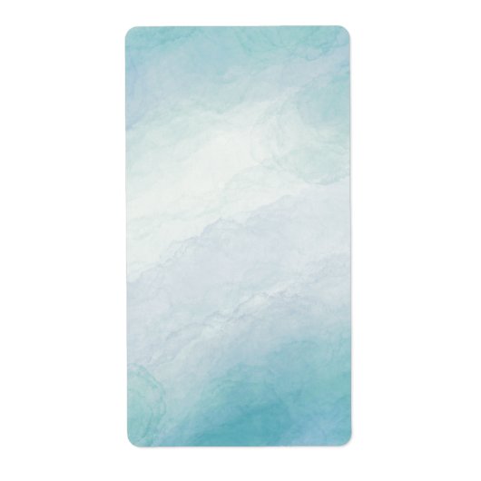 Étiquette Aquarelle bleue (Devant)