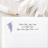 Étiquette Aquarelle bleue Fleur de bactéries (En situation)