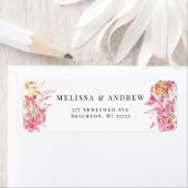 Étiquette Aquarelle Blush Merci Mariage moderne (En situation)