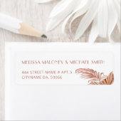 Étiquette Aquarelle Boho Floral Teracotta (En situation)