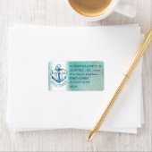 Étiquette Aquarelle "Bonnes Fêtes" nautiques (En situation)