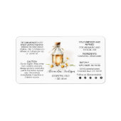 Étiquette Aquarelle botanique Chamomile essentielle Huiles (Devant)