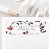 Étiquette Aquarelle Botanique Chic mariage Fleurs (En situation)