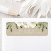 Étiquette Aquarelle botanique de Noël Folio (En situation)