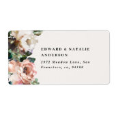 Étiquette aquarelle botanique élégant foncé moderne rustique (Devant)