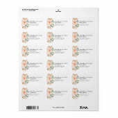 Étiquette aquarelle botanique fleurie et feuillage (Feuille entière)