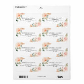 Étiquette aquarelle botanique fleurie et feuillage (Feuille entière)