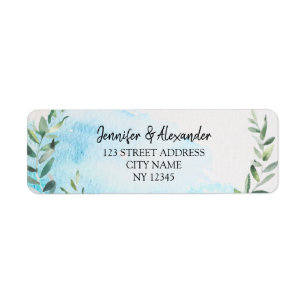 Étiquette Aquarelle botanique olive feuille rustique mariage