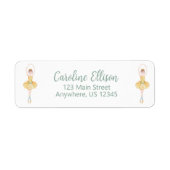 Étiquette Aquarelle Casse-noisette Ballet Ballerina (Devant)