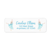 Étiquette Aquarelle Casse-noisette Ballet Ballerina (Devant)