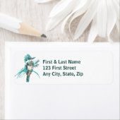 Étiquette Aquarelle Ceinture Kingfisher Oiseau Nature Art (En situation)