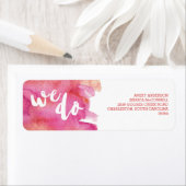 Étiquette Aquarelle Chaud Romance Mariage (En situation)