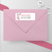 Étiquette Aquarelle Cherry Blossom Mariage Adresse de retour