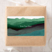 Étiquette Aquarelle Chic Mountian | Bleu et vert | Personnal (En situation)