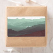 Étiquette Aquarelle Chic Mountian | Bleu & Violet | Personna (En situation)