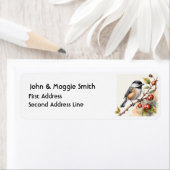 Étiquette Aquarelle Chickadee Oiseau Nature Art animal (En situation)