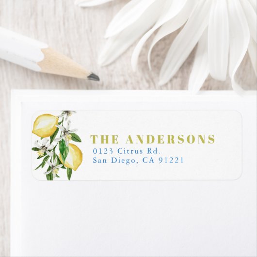 Étiquette Aquarelle Citré Amalfi (En situation)