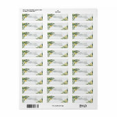 Étiquette Aquarelle Citron Vert Botanique Mariage (Feuille entière)