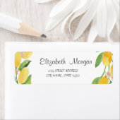 Étiquette Aquarelle Citrons (En situation)