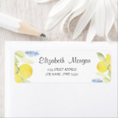 Étiquette Aquarelle Citrons  (En situation)