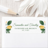 Étiquette Aquarelle Citrons siciliens (En situation)