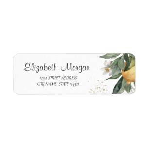 Étiquette Aquarelle Citrus Lemons