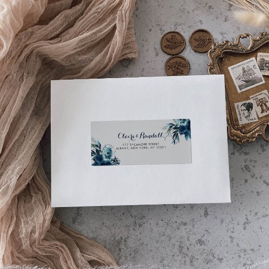 Étiquette Aquarelle classique Floral RSVP Adresse